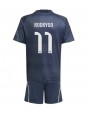 Real Madrid Rodrygo Goes #11 Replika Borta Kläder Barn 2025-26 Kortärmad (+ byxor)